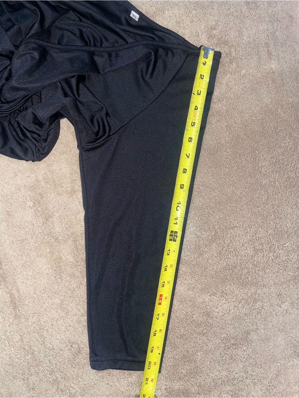 Black Draped Elegant 3/4 Sleeve Midi Dress Size XL - Picture 5 of 6